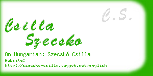 csilla szecsko business card